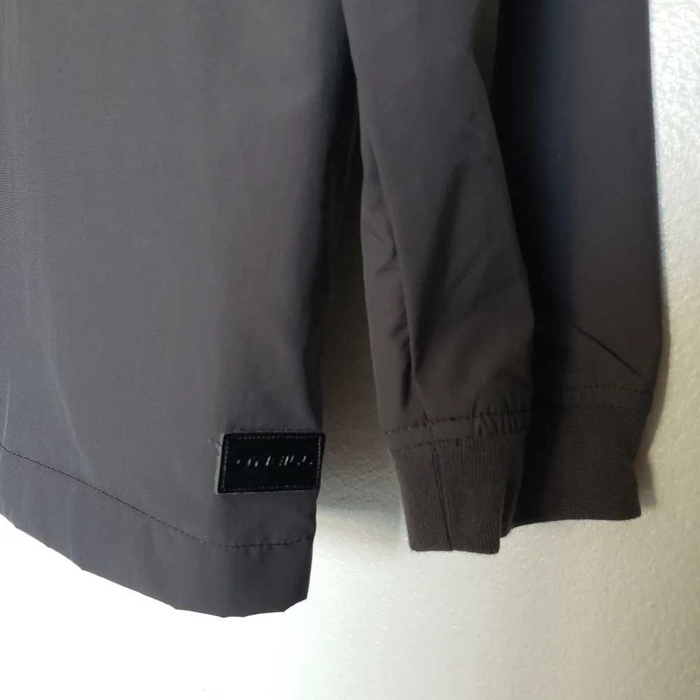 O'Neill Boys Lightweight Jacket‎ Size L Gray Mock Neck Snap Front Pockets NEW